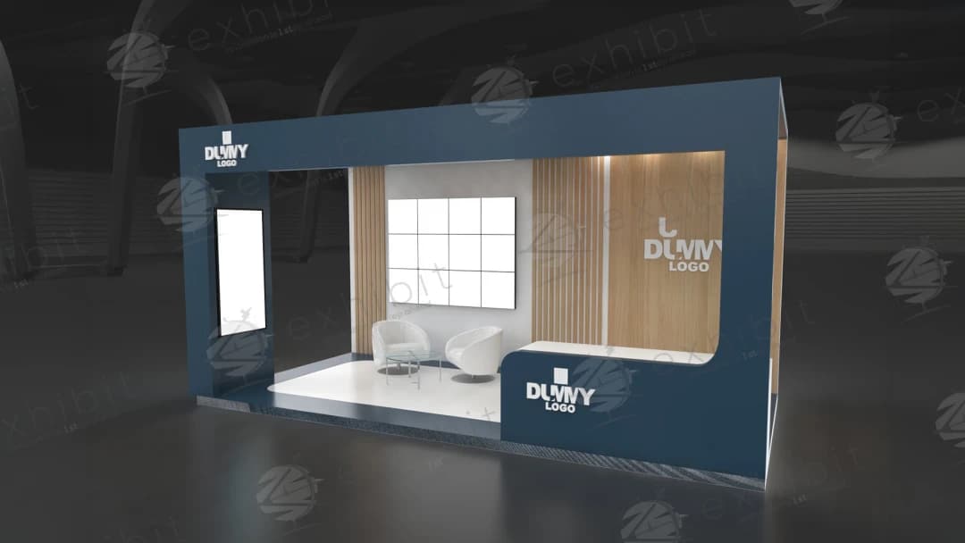 Bright Radiant Straight Semi-Island 3x6 Booth