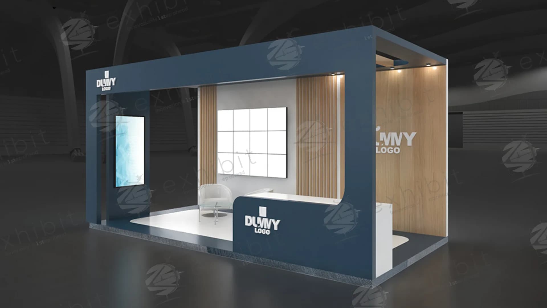 Radiant Straight Semi-Island 3x6 Booth