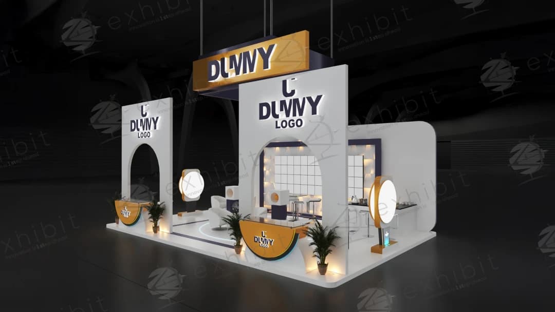 Aurelia Arch Curved Semi-Island 6x9 Booth
