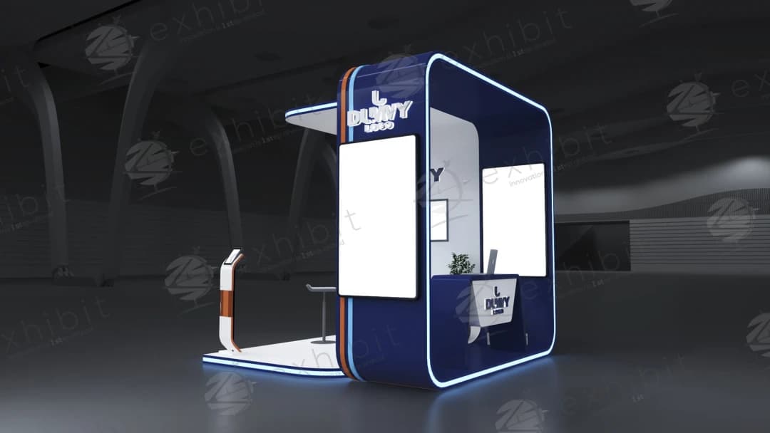 Cerulean Capsule Curved Semi-Island 3x3 Booth