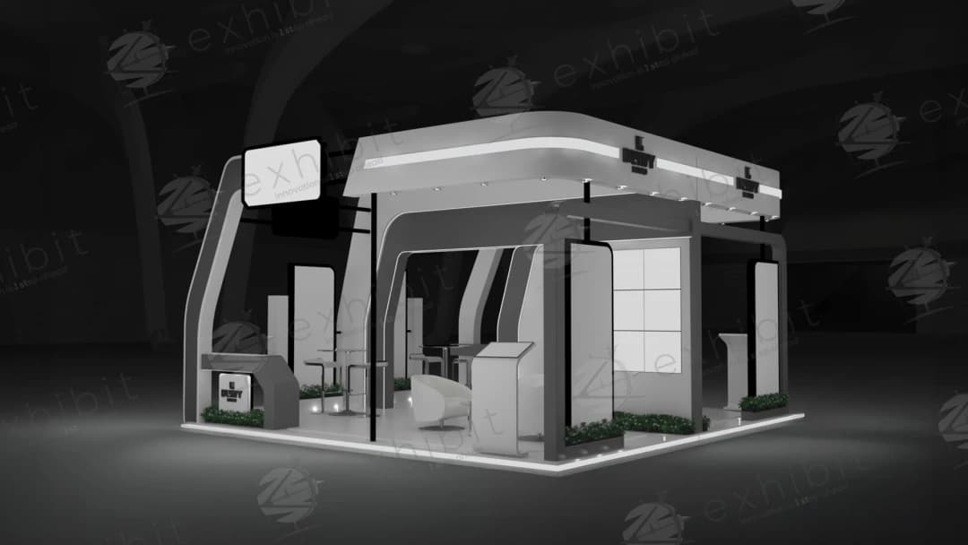 Omni Frame Straight Island 6x6 Booth
