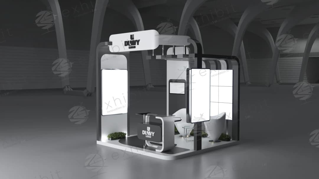 Urban Arc Curved Semi-Island 3x3 Booth