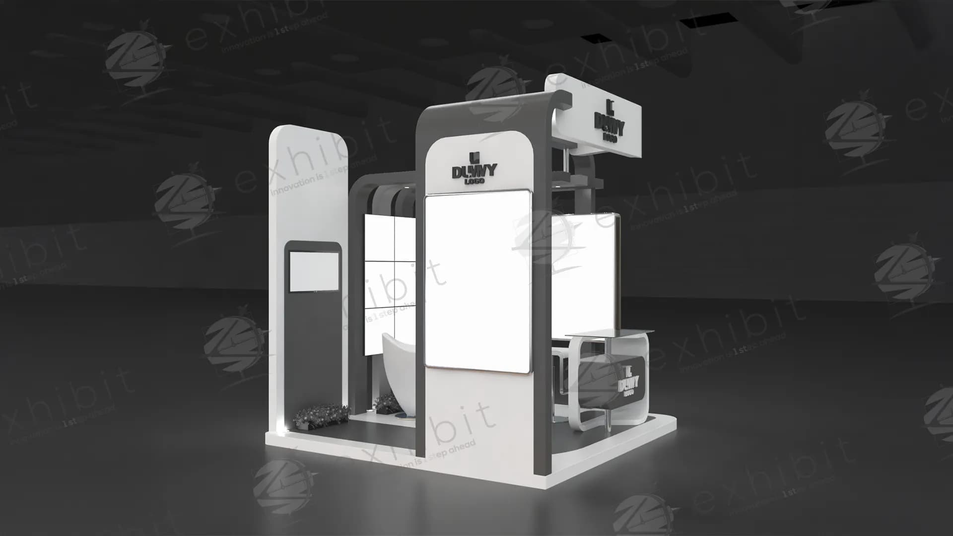 Urban Arc Curved Semi-Island 3x3 Booth