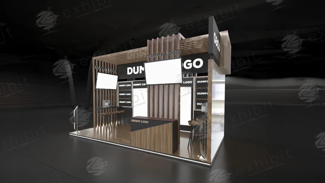 Timber Vision Straight Semi-Island 3x6 Booth
