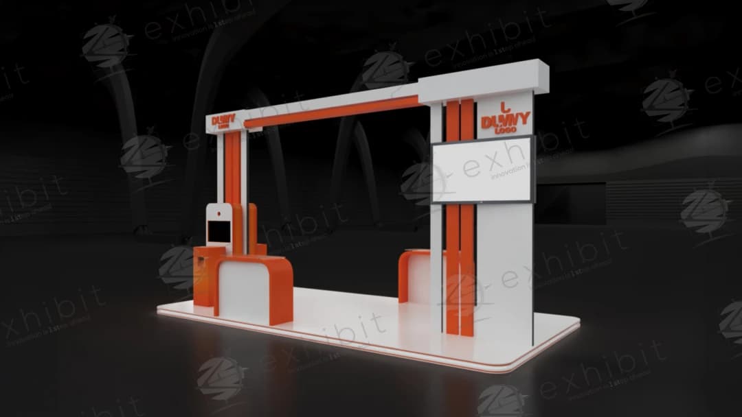 Amber Gantry Straight Island 3x6 Booth