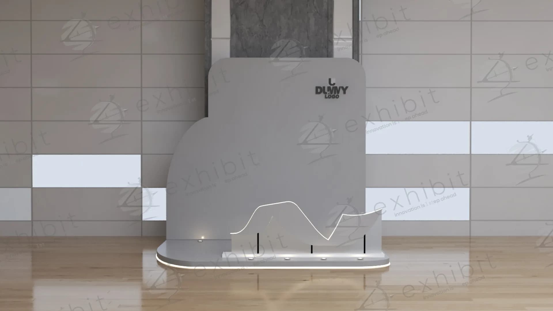 Small Curved Modern Photo Booth