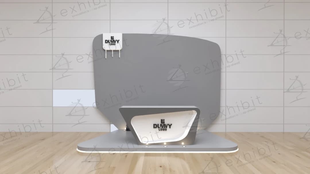 Organic Pebble Backwall Straight Reg Desk