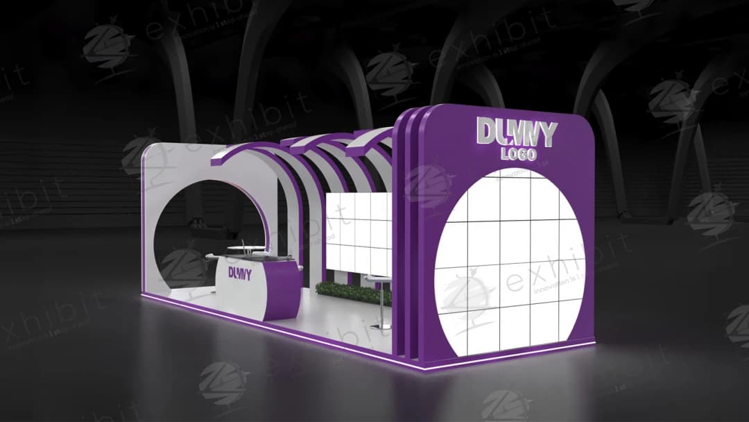 Petal Arch Curved Semi-Island 3x9 Booth