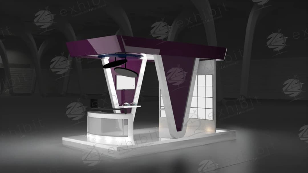 Vector Crown Straight Semi-Island 3x6 Booth