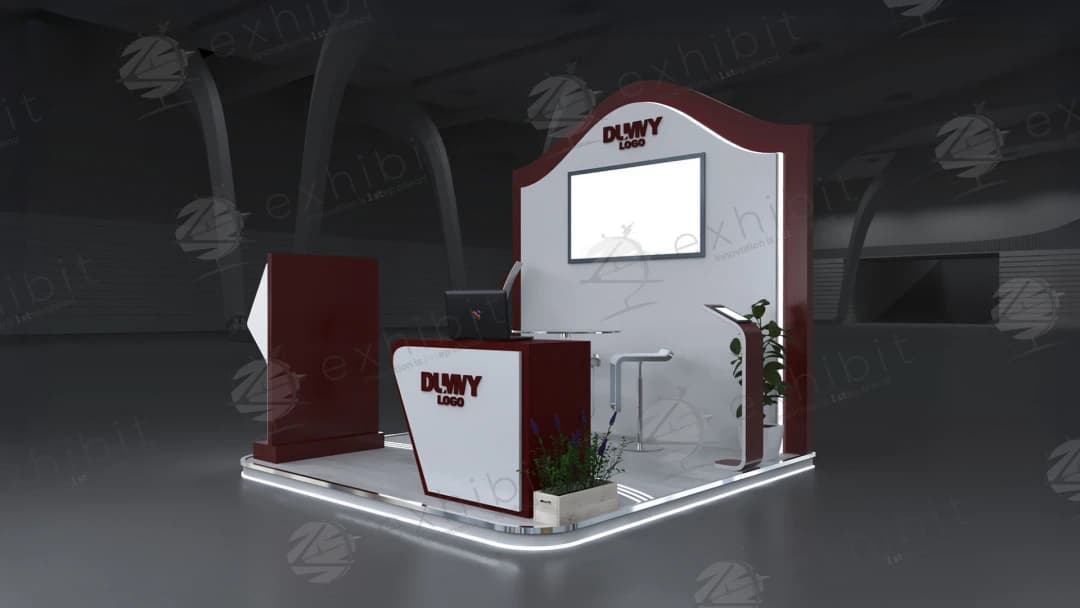 Vista Crest Curved Semi-Island 3x3 Booth