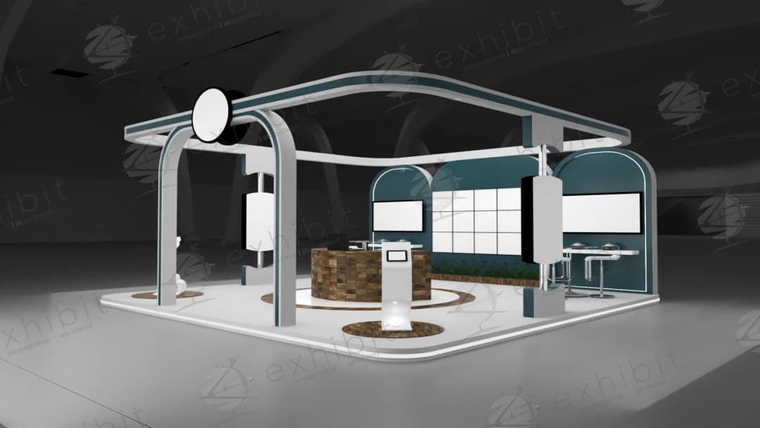 Arch Sanctuary Curved Semi-Island 6x6 Booth