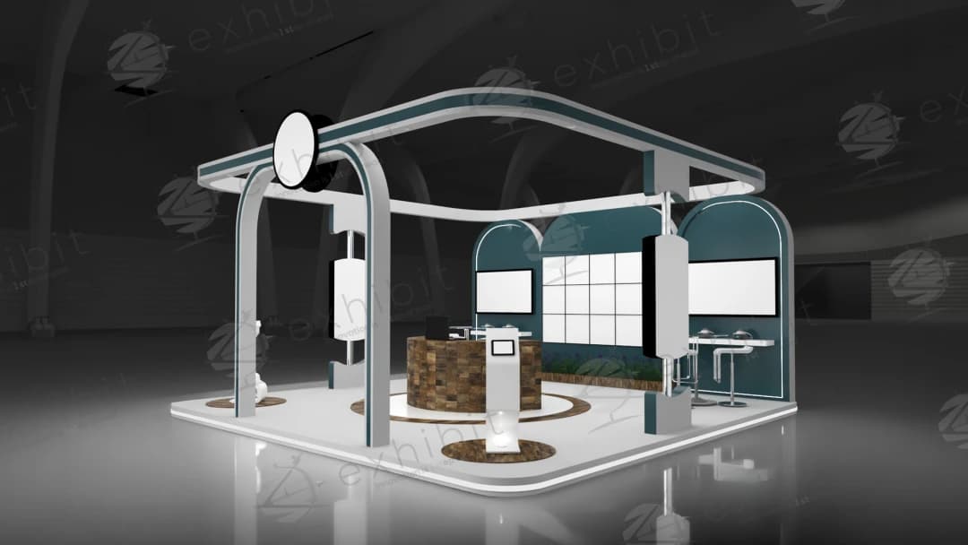 Arch Sanctuary Curved Semi-Island 6x6 Booth