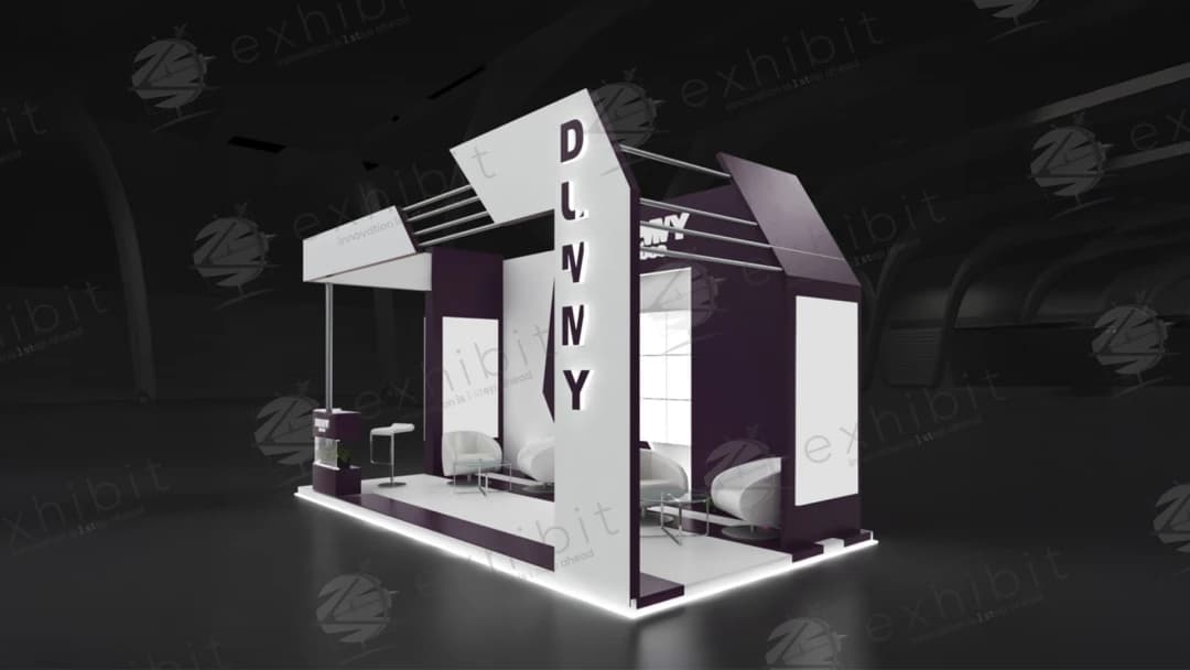Deep-Layered Straight Semi-Island 3x6 Booth