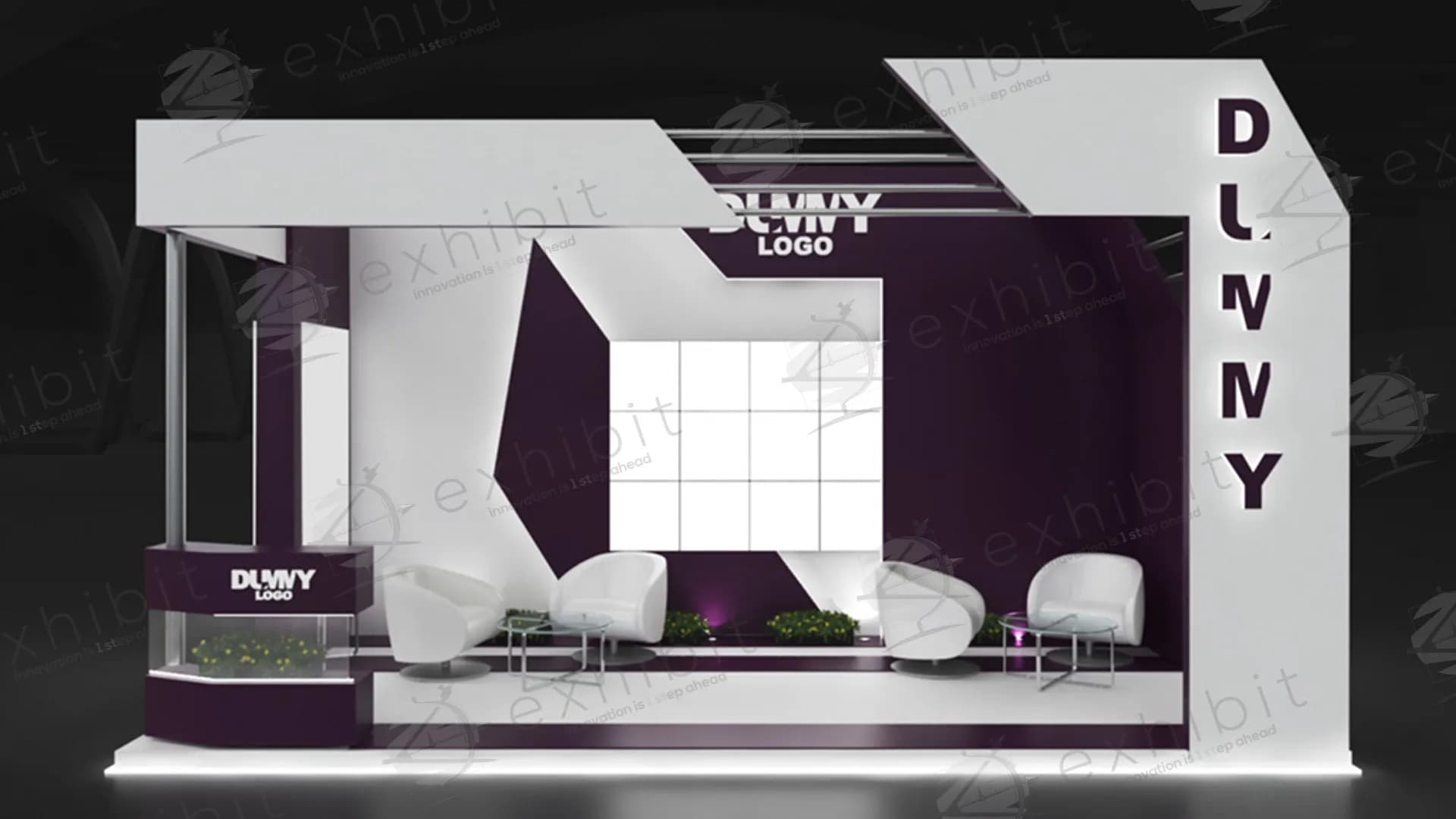 Deep-Layered Straight Semi-Island 3x6 Booth