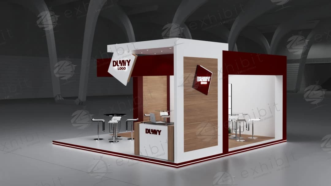 Quantum Cubicle Straight Semi-Island 6x6 Booth