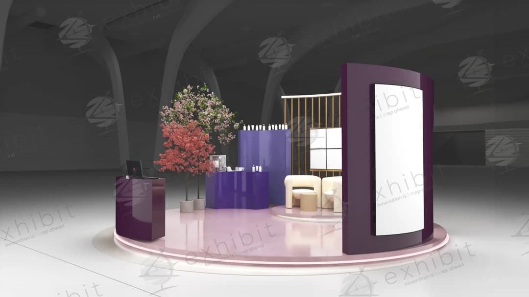 Amethyst Garden Curved Semi-Island 3x3 Booth