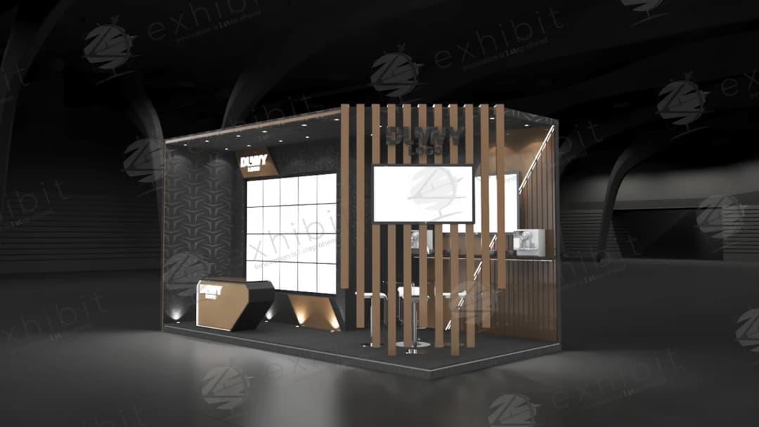 Architectural Bronze Straight Semi-Island 3x6 Booth