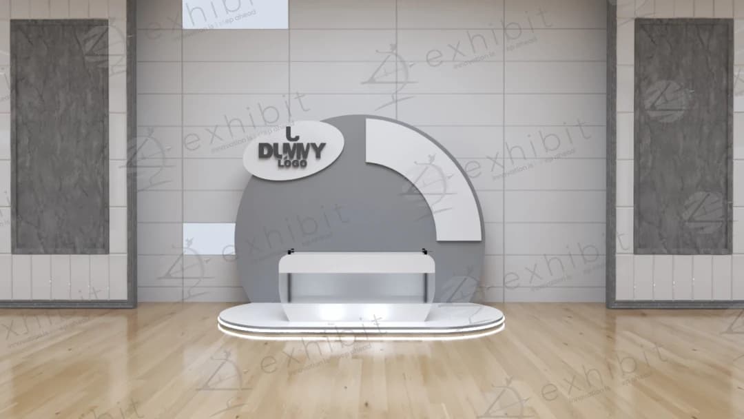Minimalist Circular Registration Desk
