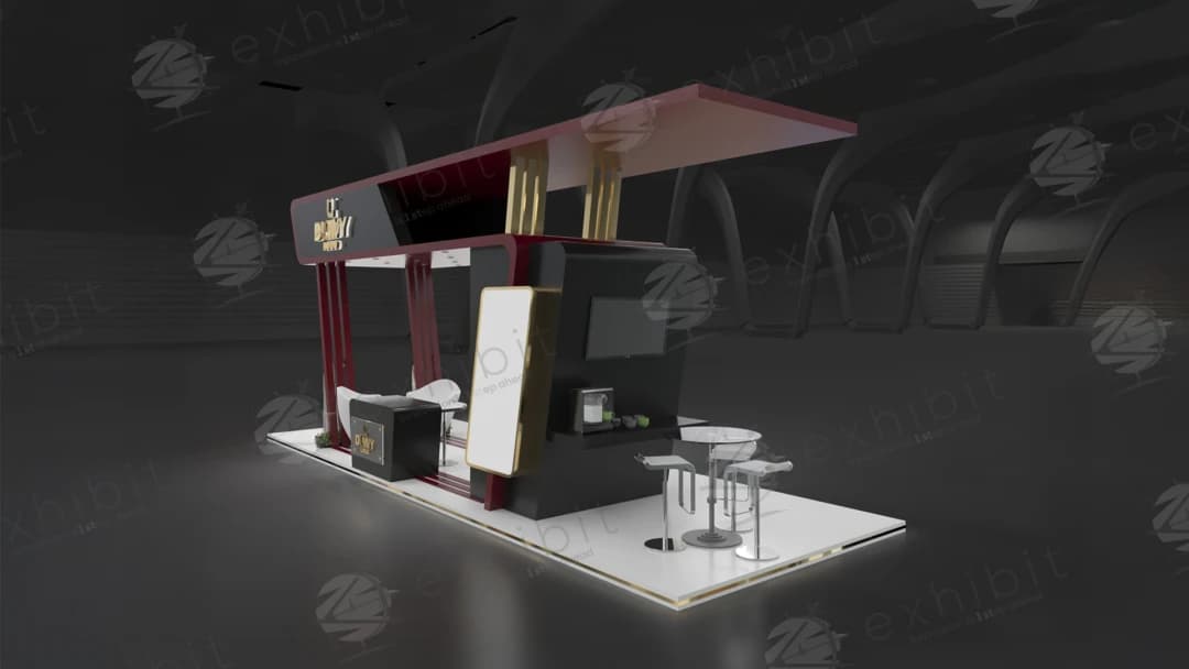 Crimson Crown Straight Semi-Island 3x9 Booth
