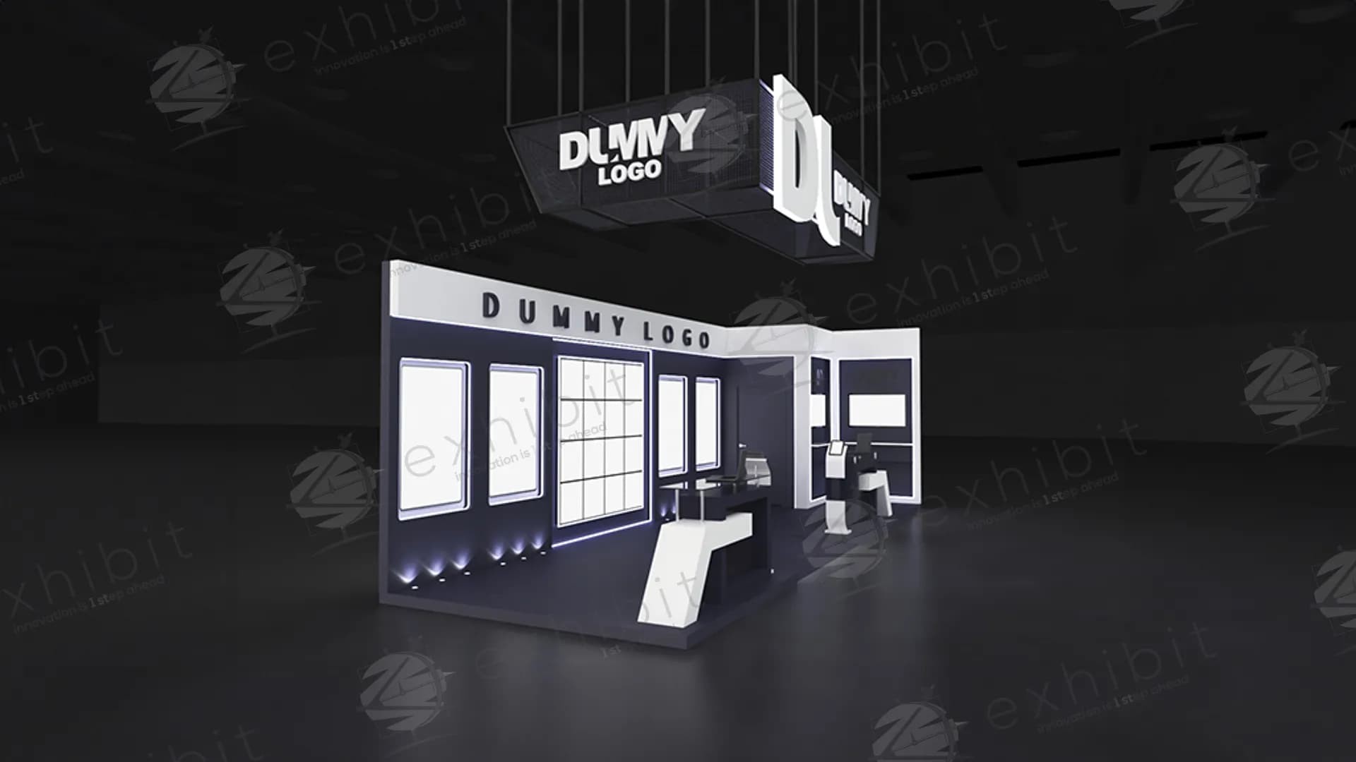 Vivid Frame Straight Semi-Island 3x9 Booth