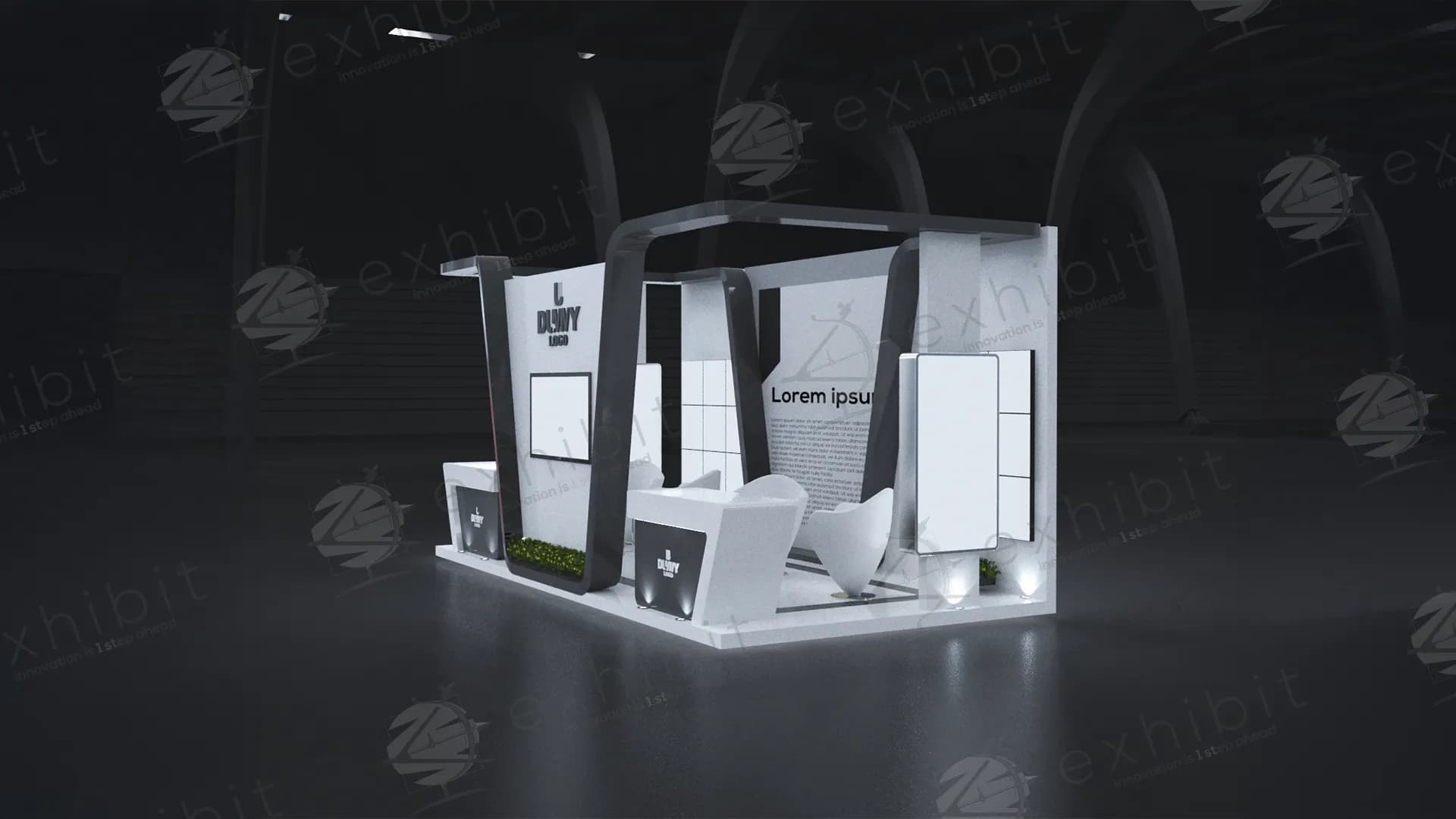 Divergent Curved Semi-Island 3x6 Booth