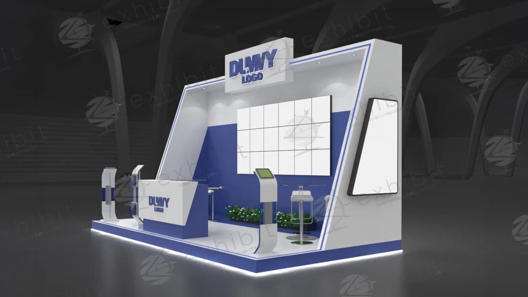 Avio Prism Straight Semi-Island 3x6 Booth