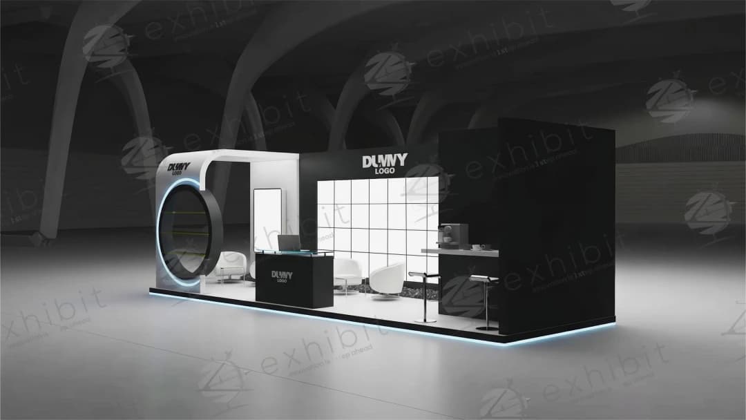 Halo Horizon Curved Semi-Island 3x9 Booth