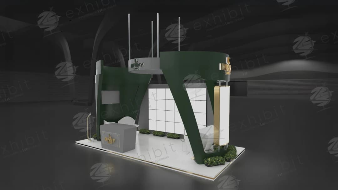 Verdant Arc Curved Semi-Island 3x6 Booth