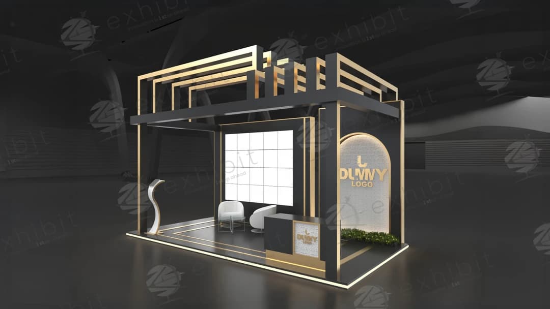 Aurelia Slat Straight Semi-Island 3x6 Booth