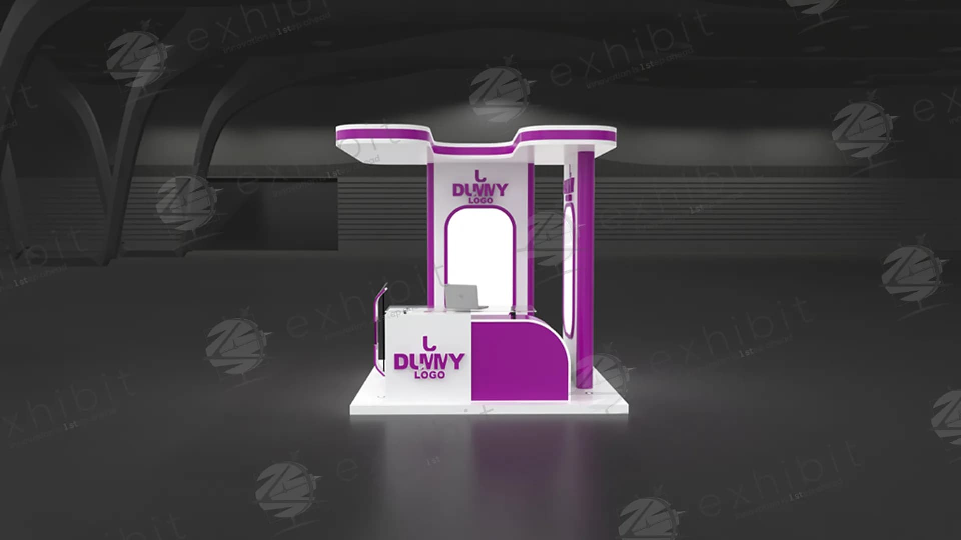 Violet Wing Curved Island 3x3 Booth