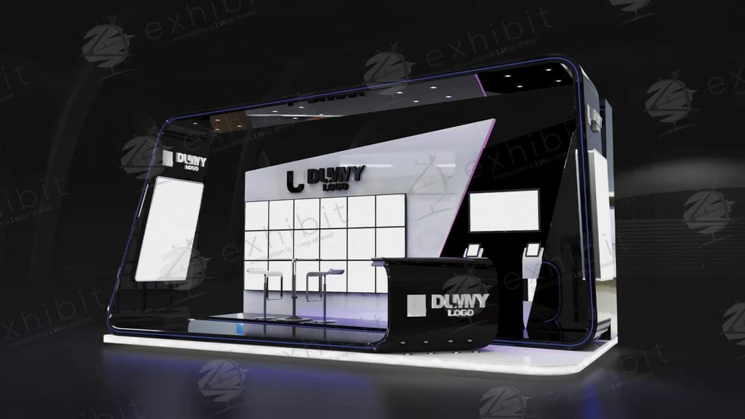 Cyber Matrix Curved Semi-Island 3x6 Booth