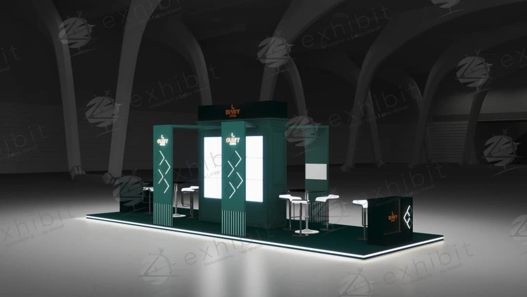 Grove Lattice Straight Island 3x9 Booth