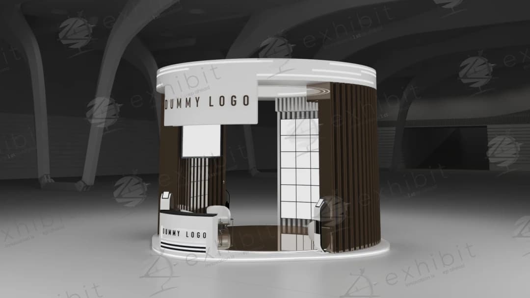 Timber Rotunda Curved Island 6x6 Booth