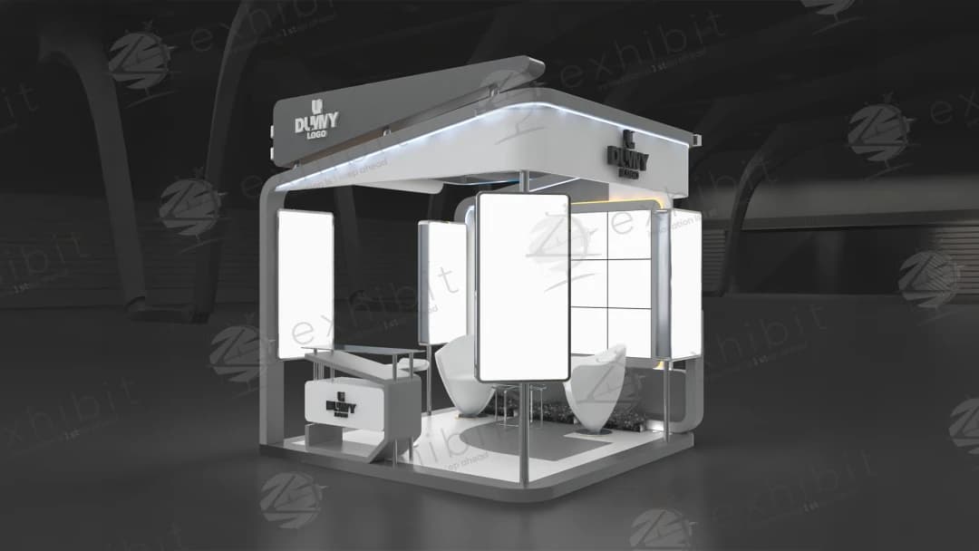 Phantom Elevated Curved Semi-Island 3x3 Booth