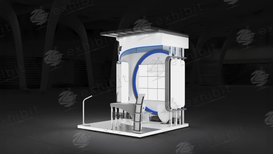 Orbit Station Straight Semi-Island 3x3 Booth