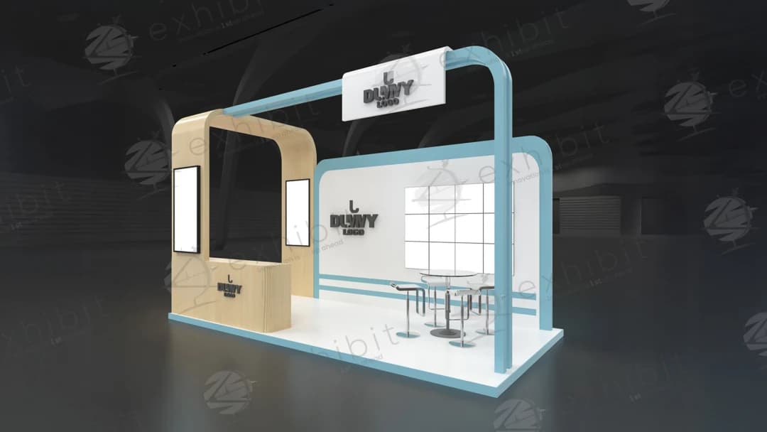 Crestline Canopy Curved Semi-Island 3x6 Booth