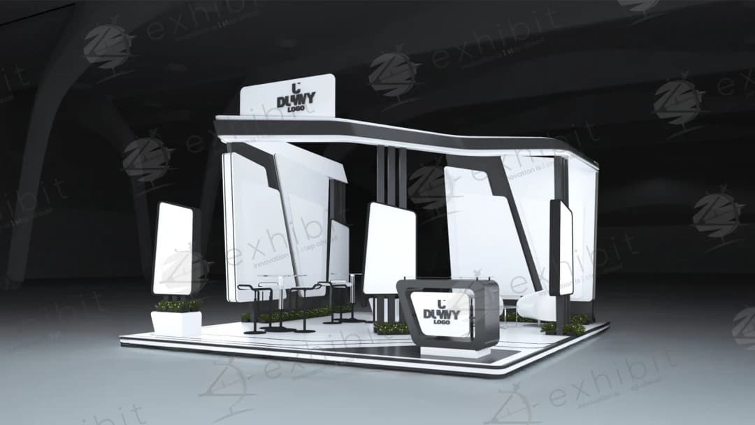 Modern Edge Straight Island 6x6 Booth