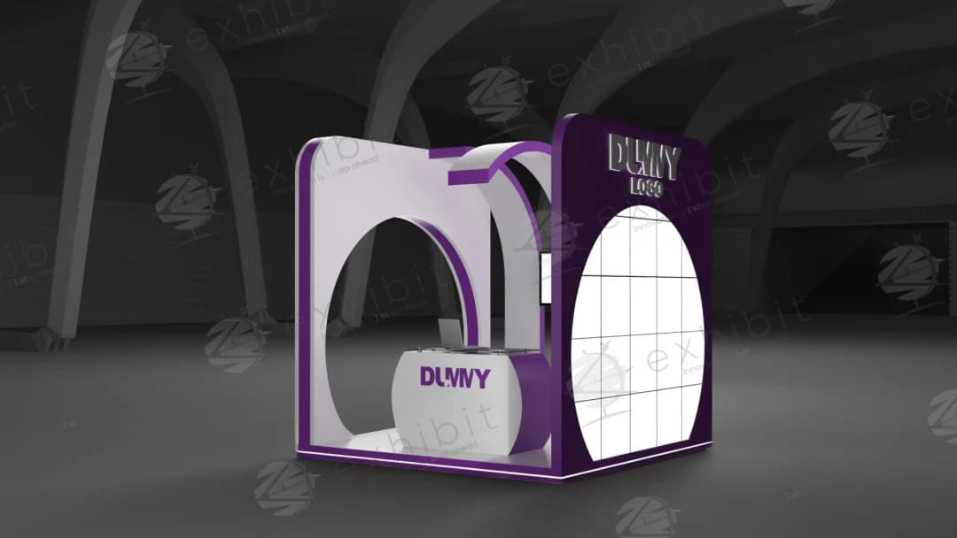 Iris Orb Curved Semi-Island 3x3 Booth