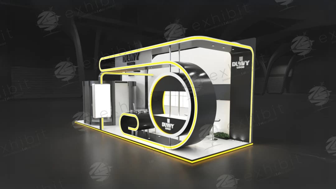 Aura Helix Curved Semi-Island 3x9 Booth