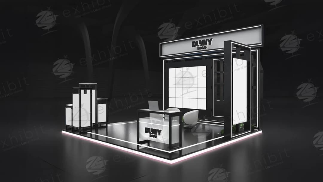 Sky Tower Straight Semi-Island 6x6 Booth