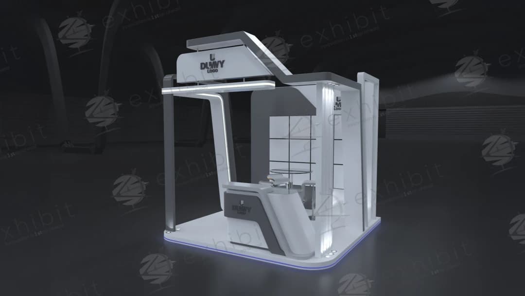 Titanium Prism Straight Semi-Island 3x3 Booth