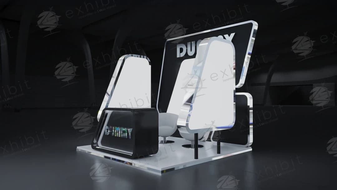 Obsidian Apex Curved Semi-Island 3x3 Booth