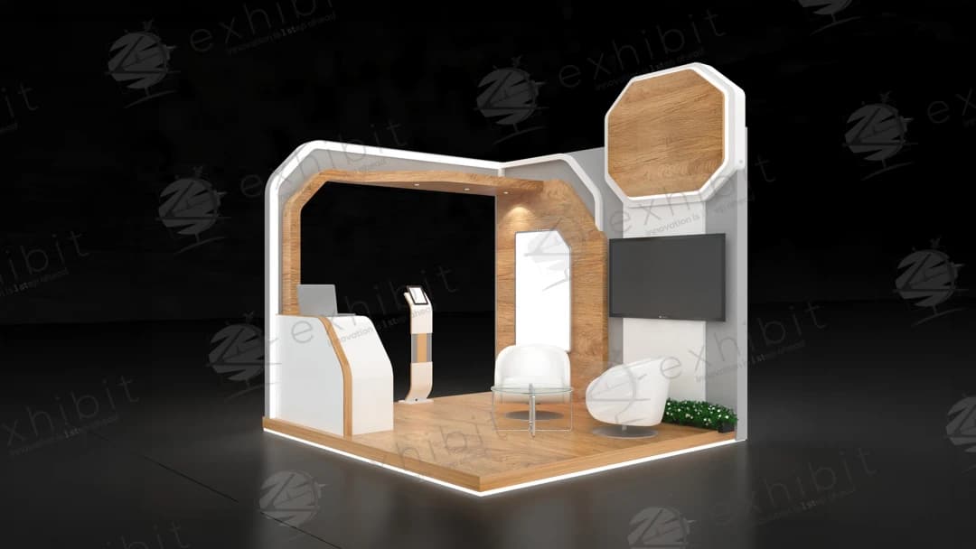Chalet Retreat Straight Semi-Island 3X3 Booth