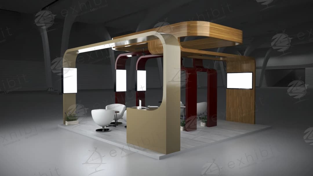 Aurelia Canopy Curved Island 6x6 Booth