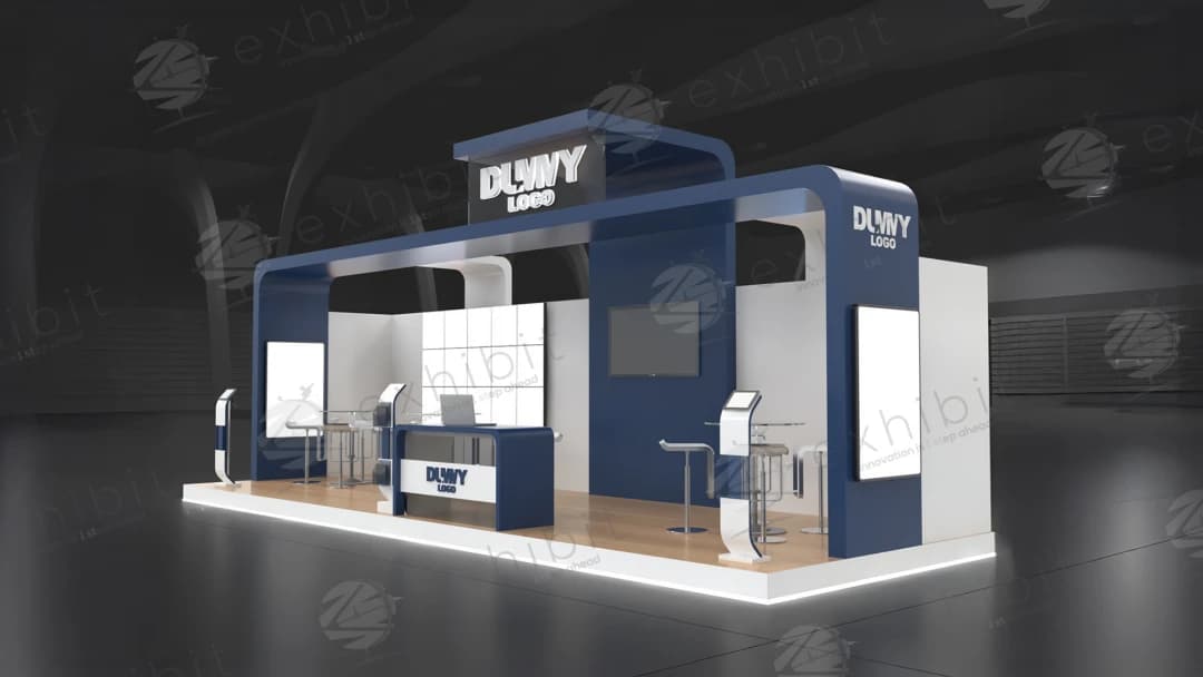 Pulse Sapphire Straight Semi-Island 3x9 Booth