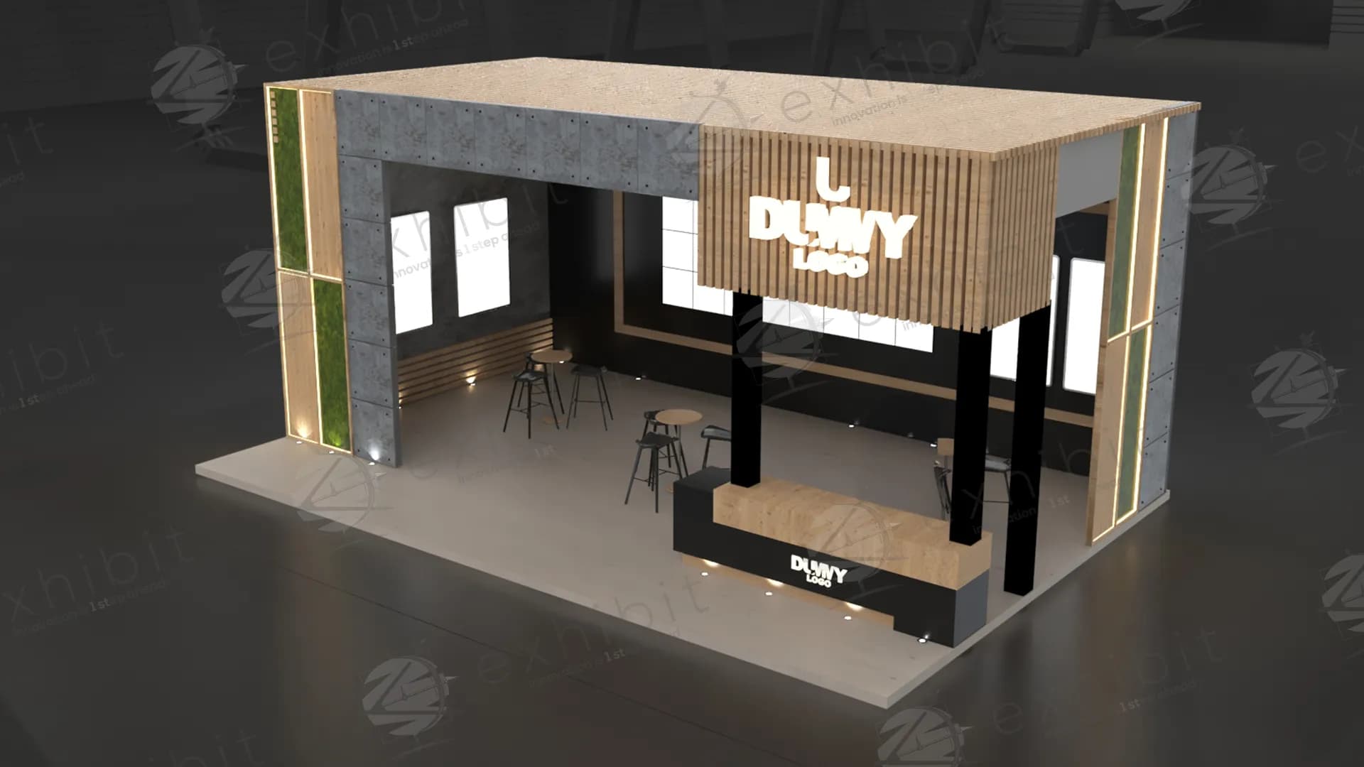 Apex Edge Straight Semi-Island 6x9 Booth