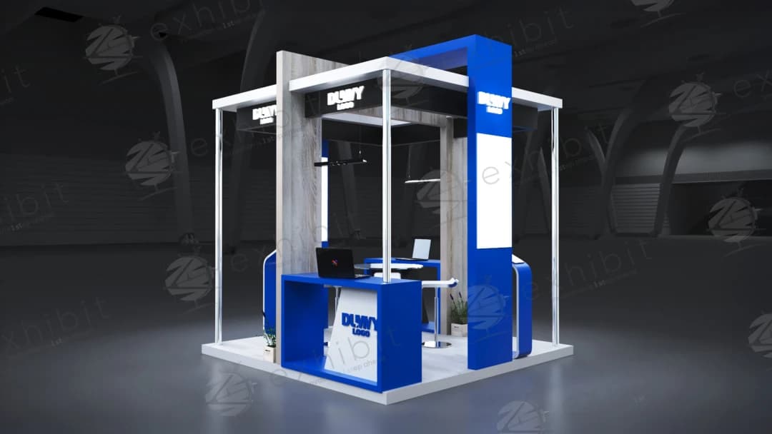 Crossbeam Quadrant Straight Island 3x3 Booth