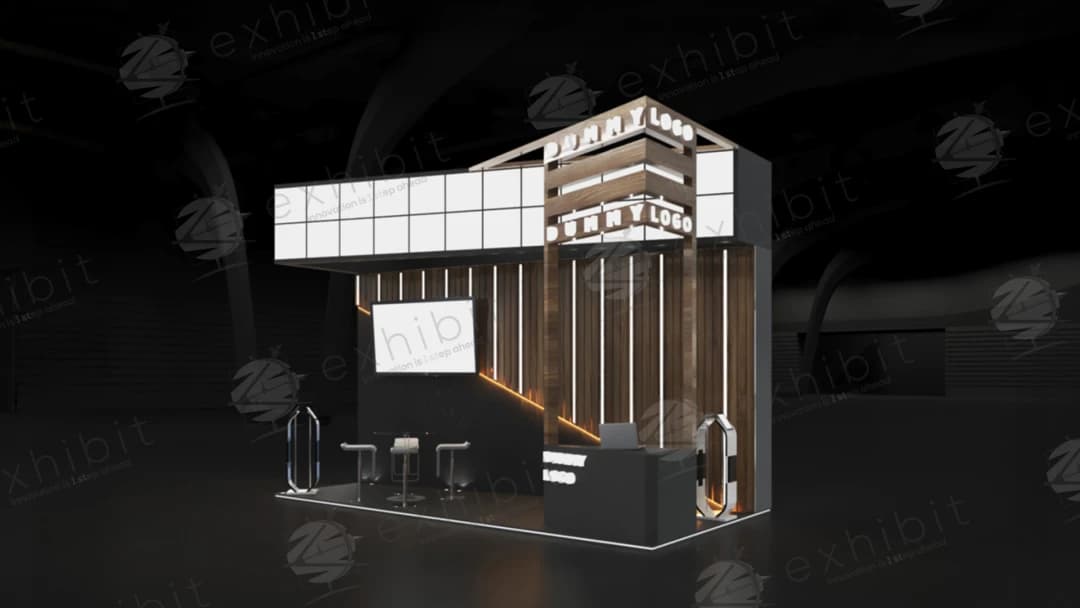 Matrix Slat Straight Semi-Island 3x6 Booth