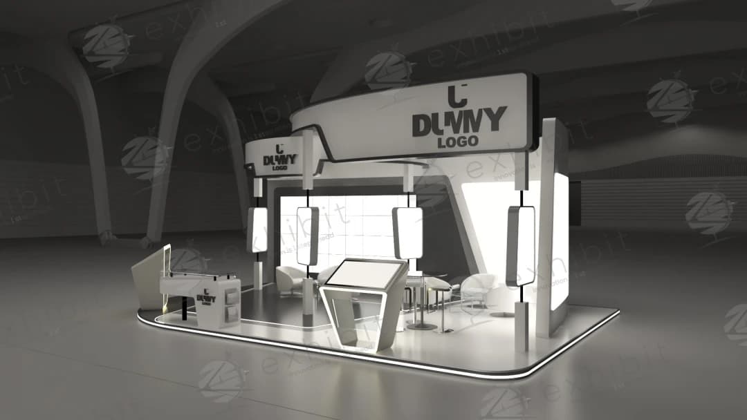 Cloud View Curved Semi-Island 6x9 Booth