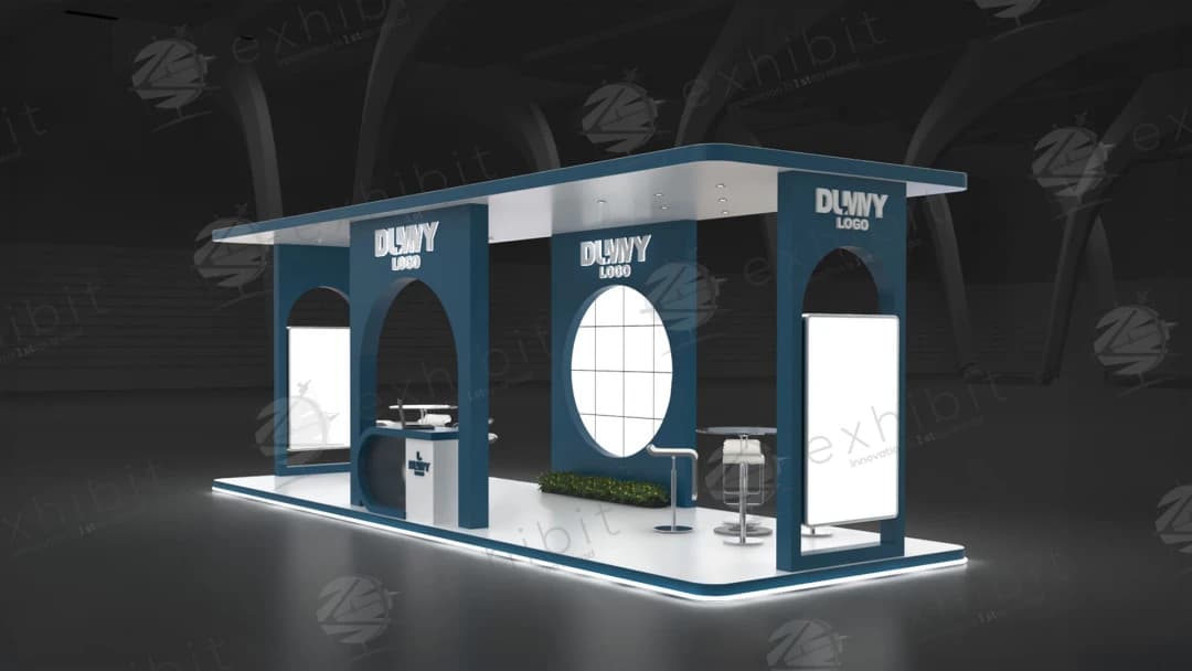 Cobalt Oculus Straight Semi-Island 3x9 Booth